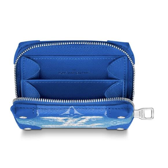 Louis Vuitton Soft Trunk NW Clouds Blue Monogram White Necklace Wallet Strap Bag - Picture 10 of 12